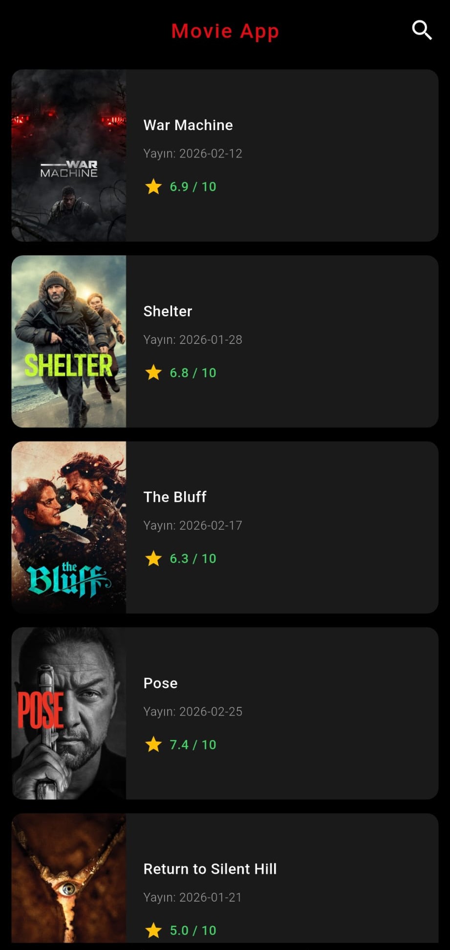 Film Dizi Uygulaması